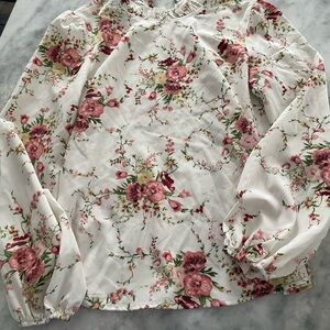 SHEIN Pink Floral Blouse